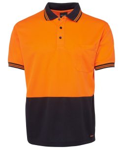 6HVPS-orange-navy-short-sleeve-hi-vis-polo