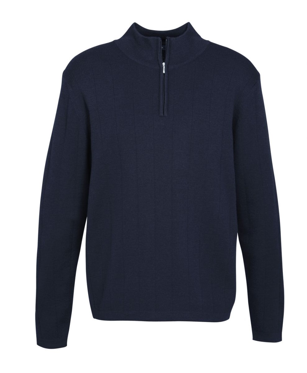 WP10310 Mens Wool-Rich Half Zip Pullover by Biz Collection