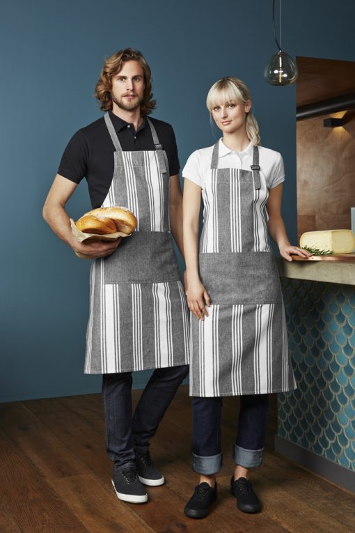 Biz Collection Salt Striped Bib Apron BA75_Couple