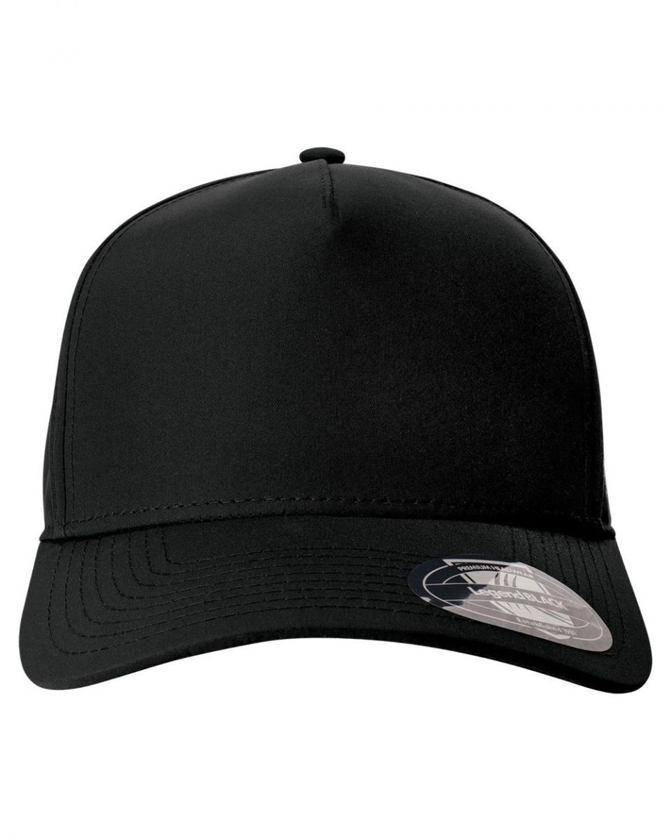 7010 Legend Black A-Frame Sport Polyester Cap