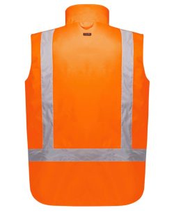 ZV228_Syzmik-Unisex-Hi-Vis-Waterproof-reversible-vest-orange-product-back