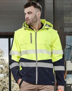 ZJ453_Syzmik-Streetworx-Unisex-2in1-Softshell-Jacket-Product_Yellow_Navy-4-talent